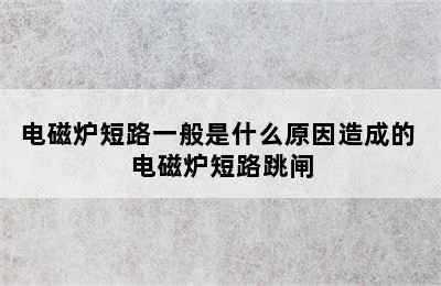 电磁炉短路一般是什么原因造成的 电磁炉短路跳闸